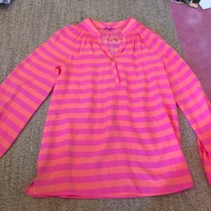 Orange and pink lily top